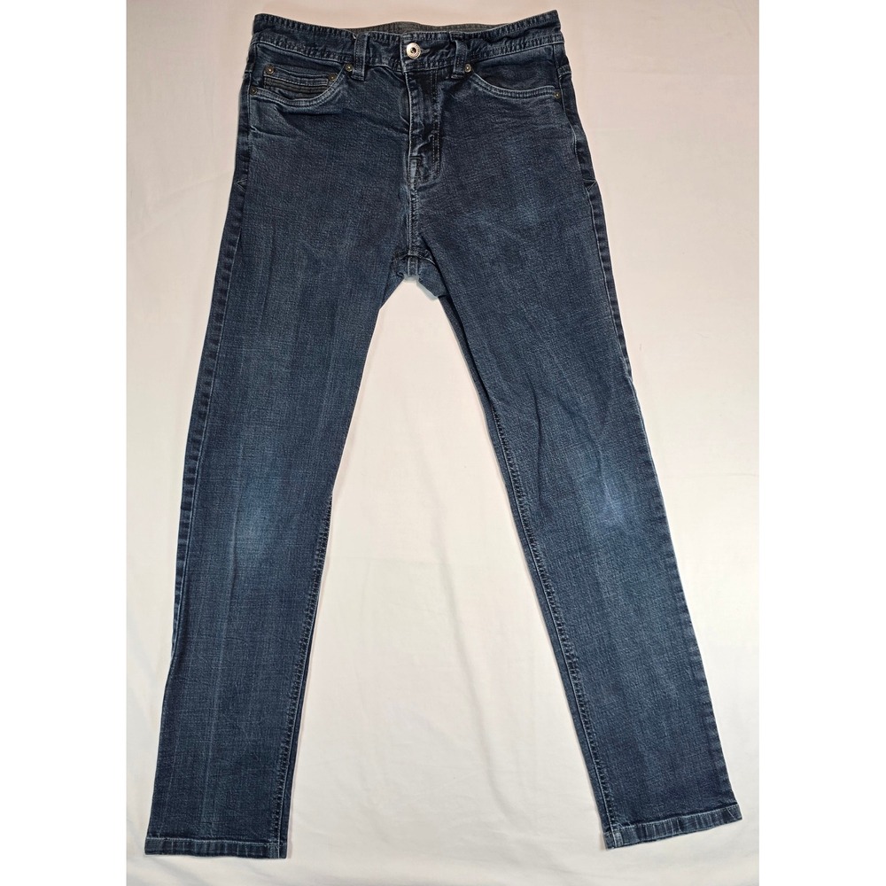 Prana Axiom Jeans Mens 30 Dark Wash Blue Denim Straight‎ Leg Stretch M4TH32313